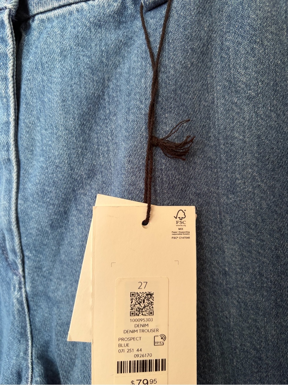 NWT Dynamite Wide Leg Trouser Jeans in Prospect Blue- Size 4/ 27 - Picture 7 of 13